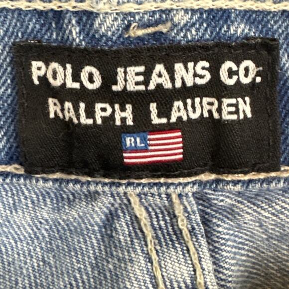 Vintage 90's Polo Jeans Co Relaxed Fit Tapered Denim Jeans Ralph Lauren SZ 31x32 - Picture 6 of 9